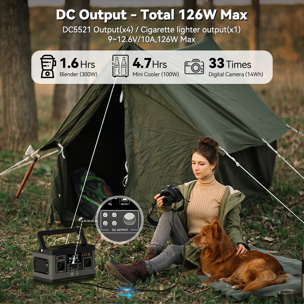 محطة طاقة محمولة 520Wh، 500 واط