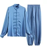 Acetate Satin Fabric Tai Chi Clothing Set Cool Breathable Martial Arts Clothing Practice Clothes Same Style For Men And Women 1