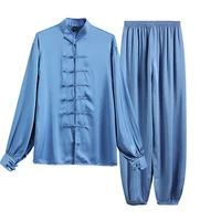 Acetate Satin Fabric Tai Chi Clothing Set Cool Breathable Martial Arts Clothing Practice Clothes Same Style For Men And Women 1