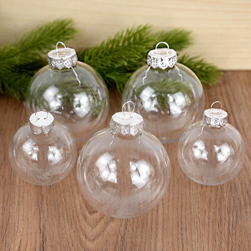 

6Pcs Christmas Transparent Ball DIY Xmas Tree Hanging Ornaments For Home New Year Party Decoration Navidad 2024