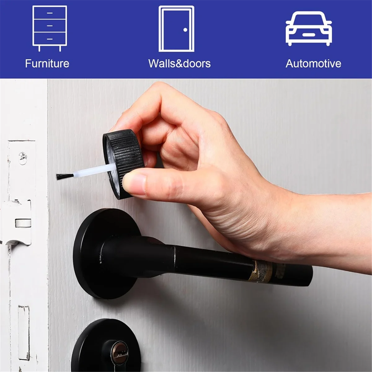 60 Pieces Touch Up Paint Bottles 30 Ml Empty Touch Up Paint Container with Brush & Mixing Ball for Chip Repair Car XY