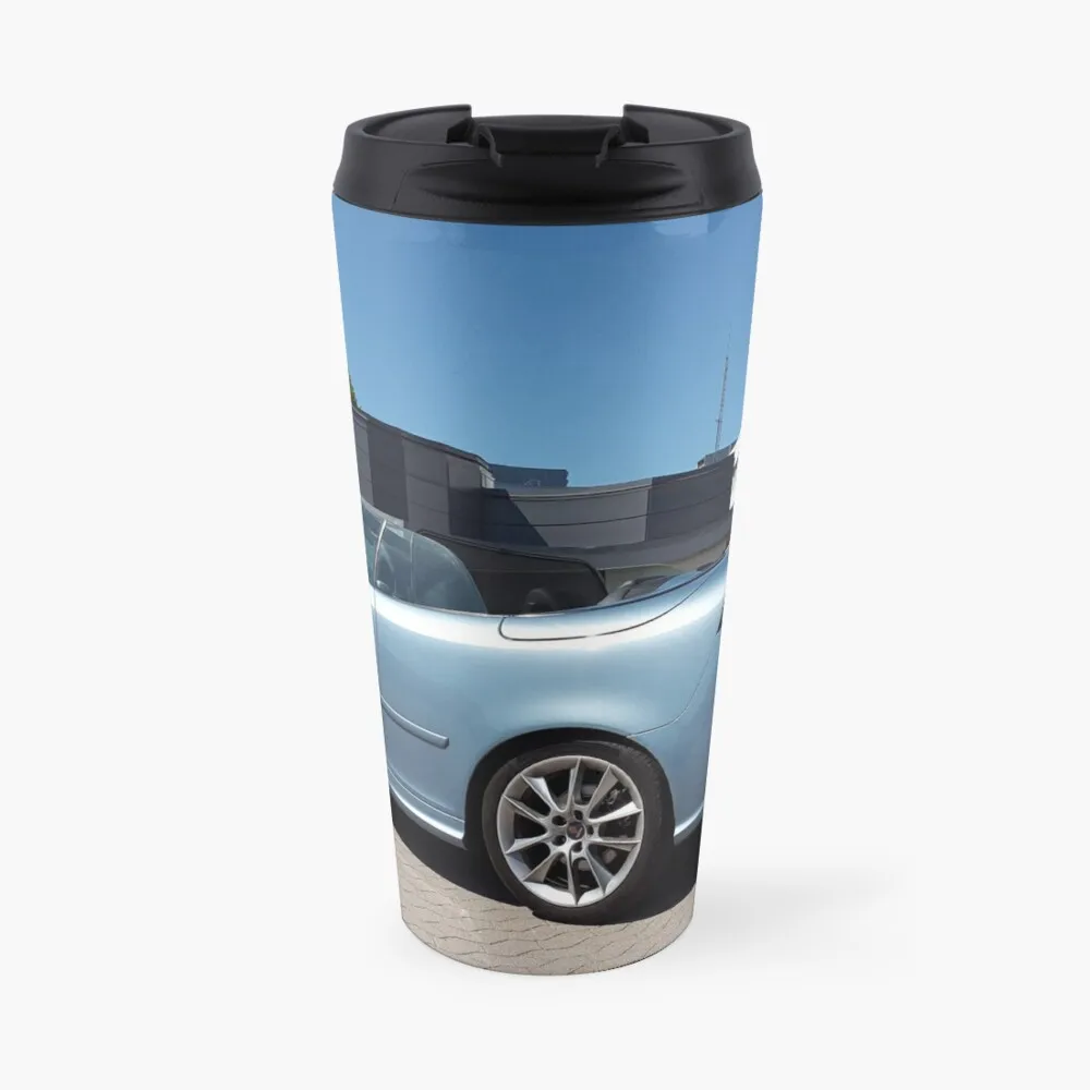 

Saab 9-3 convertible at the factory gate in Trollhattan. Travel Coffee Mug Coffe Cup Thermos Coffee Cup Set Set