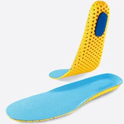 Premium Orthopedic Memory Foam Breathable Sport Insoles for Enhanced Comfort and Support (Light blue - 1 Pad)