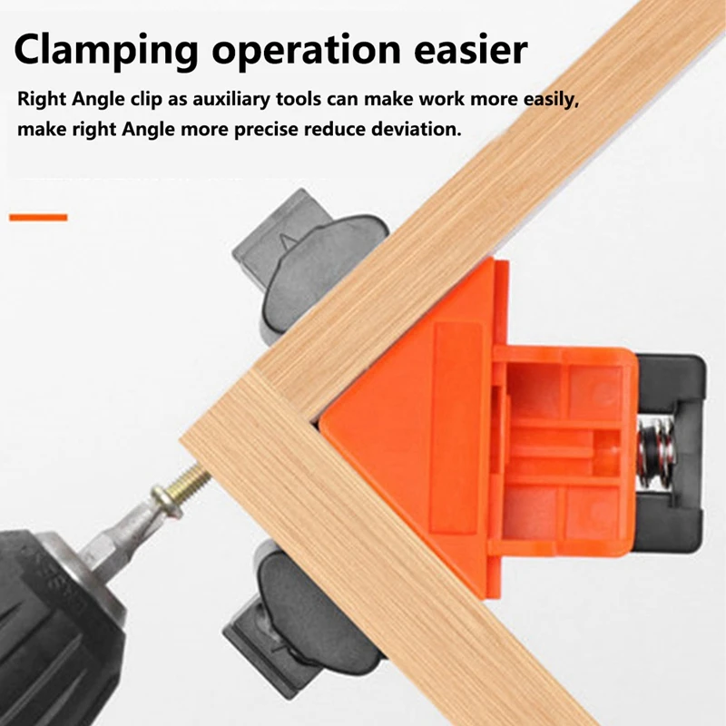 Woodworking Right Angle Fixing Clip Fixer Right Angle Clip Photo Frame 90 Degree DIY Spring Quick Fixing Tool