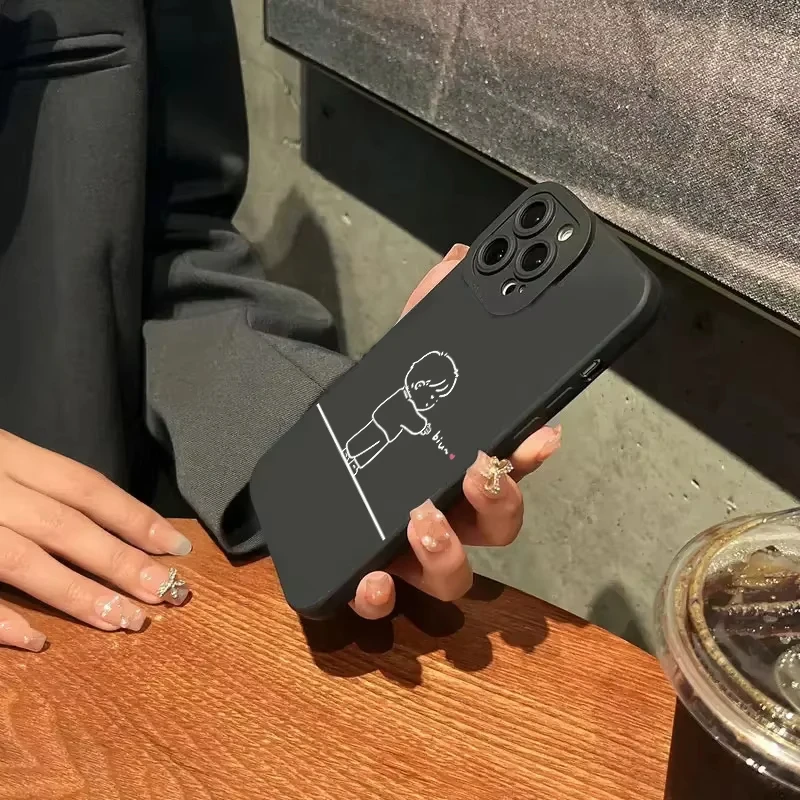 Adorable Silicone Phone Case with Matching Couple Design