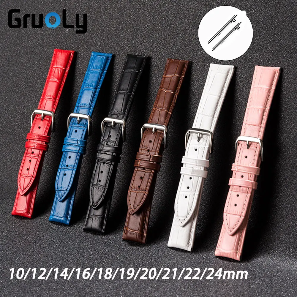 

Calfskin Leather Watchband Straps Quick Release 10mm 12mm 14mm 16mm 18mm 19mm 20mm 21mm 22mm 24mm Universal Watch Band Belt