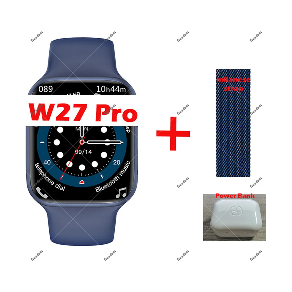 New IWO W27 PRO Smart Watch Men NFC Siri BT Call Wireless Charging Sleep Monitor Message Women Smartwatch Pk W37 PRO DT100 PRO+ 