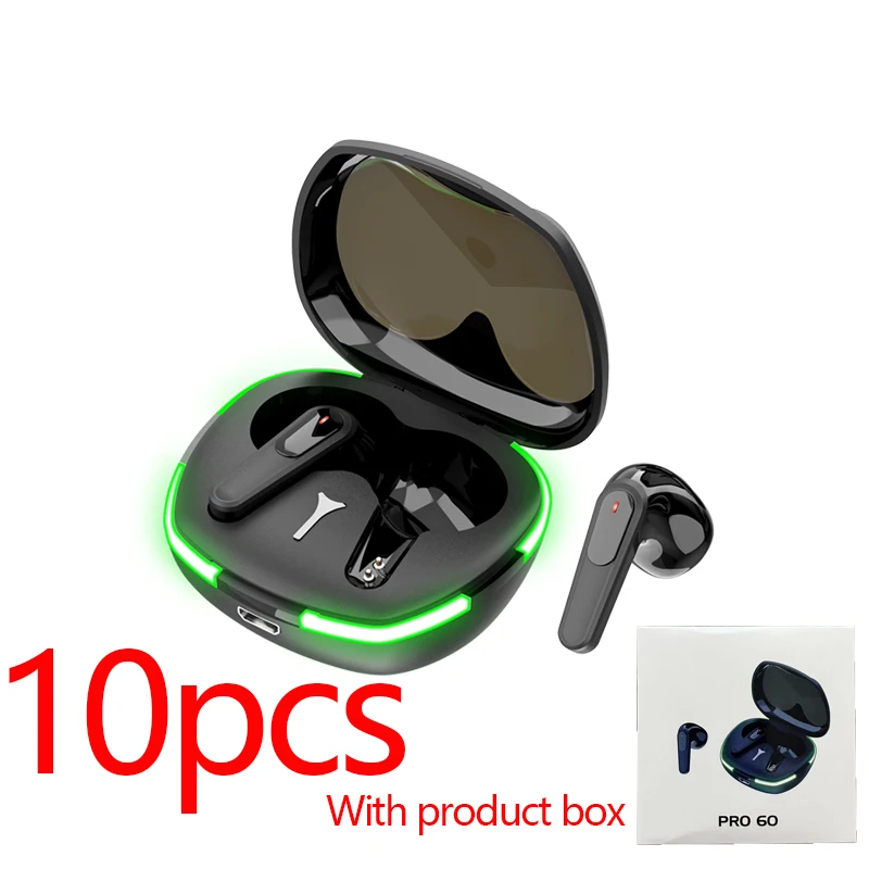 

10pcs/lot Wholesale Earphones Bluetooth Headphones Blutooth Pro 60 Tws Wireless Earbuds New Arrival Noise Canceling Headphone