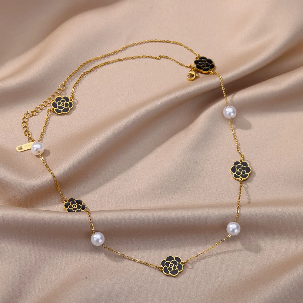 Rose Flower Necklace For Women