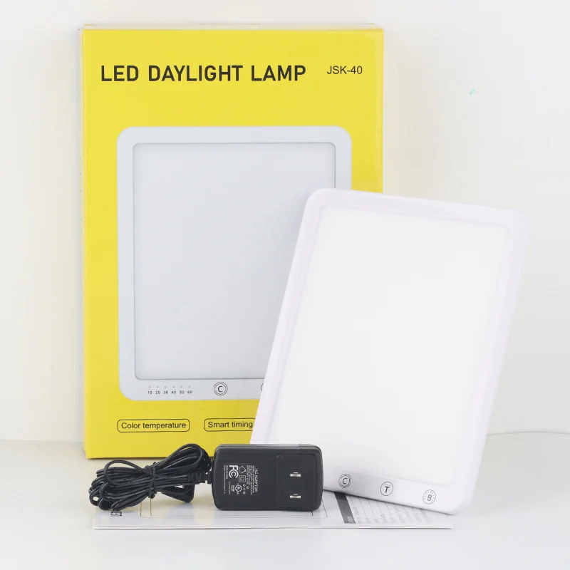 LED SAD Light Therapy Lamp for Depression Treatment Timer Function Stepless Night Light Dimming Phototherapy 10000lux Sad Lamp