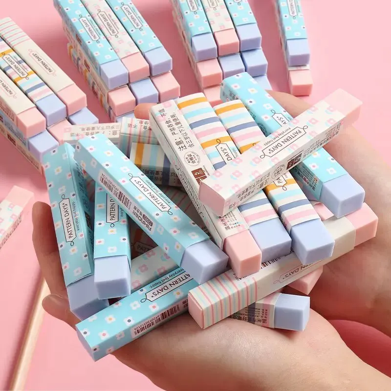 Cheap Novelty Kawaii Writing Drawing Erasers Long Strip Eraser Stationery  Tools School Office Supplies