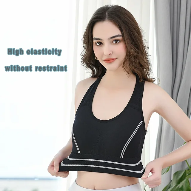 Sports Bra for Women, Back Padded Strappy Sports Bras Medium Support Yoga Bra with Fixed Cups 2