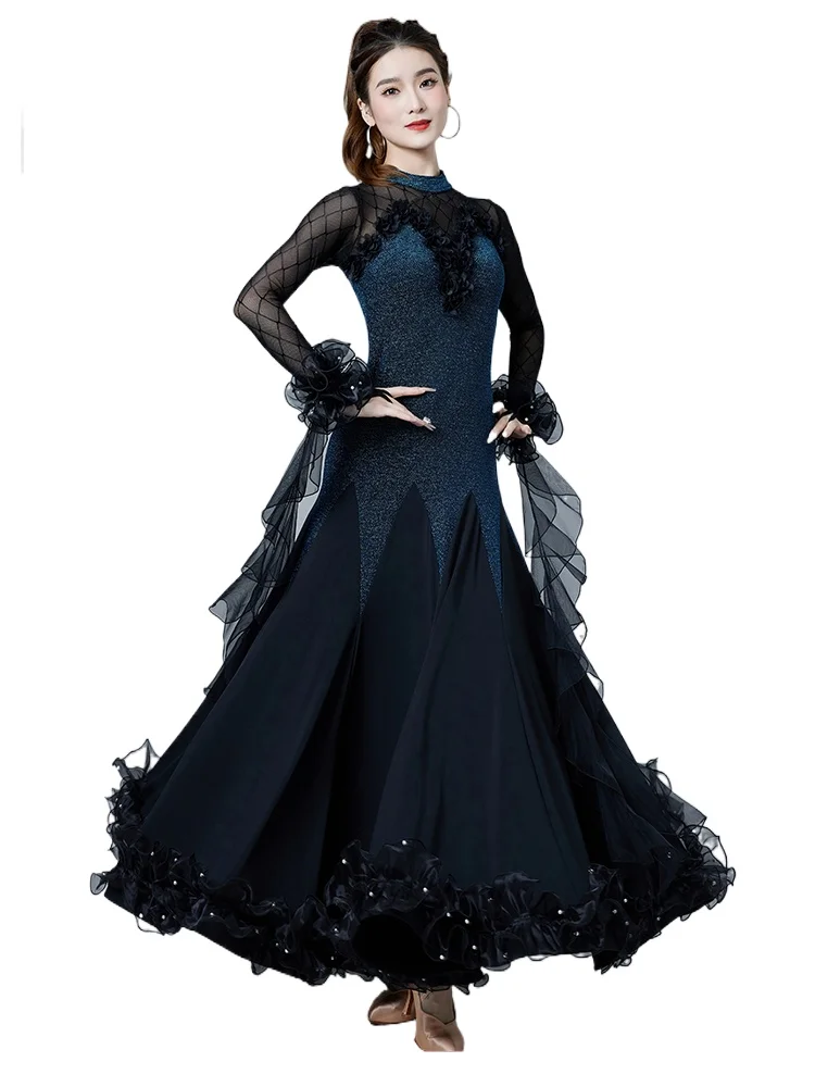 Modern Dance Dress Women's New National Standard Dance Latin Ballroom Cha Cha Costumes 9065