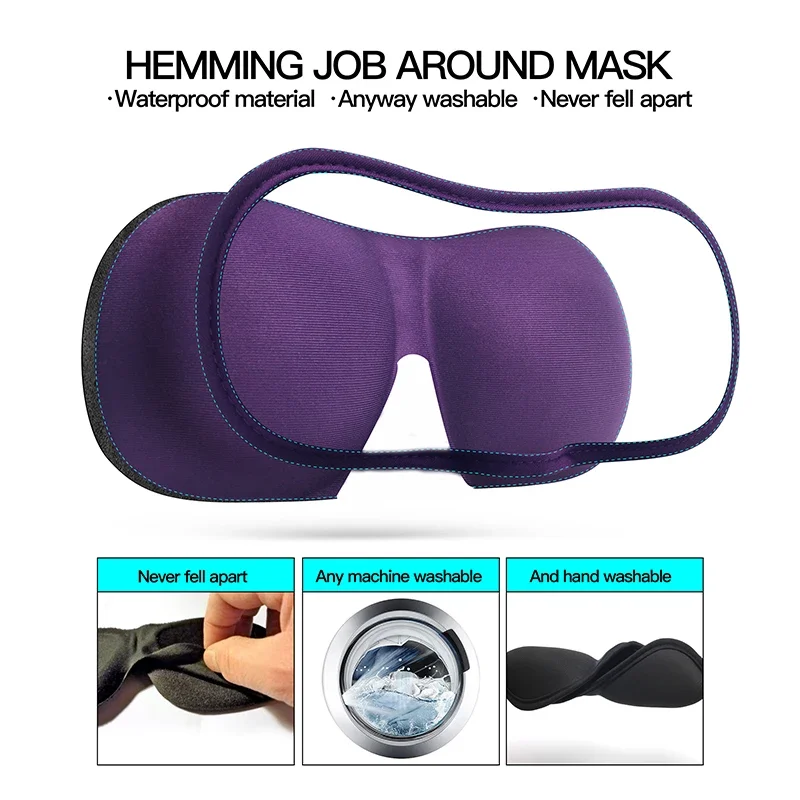 3D Sleep Mask Natural Sleeping Eye Mask Eyeshade Cover Shade Eye Patch Women Men Soft Portable Blindfold Travel Eyepatch 1Pcs eye mask eye patch