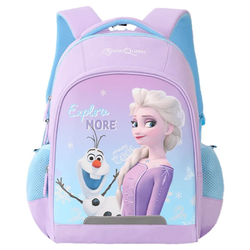 Disney New Frozen School Bags For Girls Elsa Anna Grade 1-3 Primary Student Shoulder Orthopedic Backpack Large Capacity Mochila
