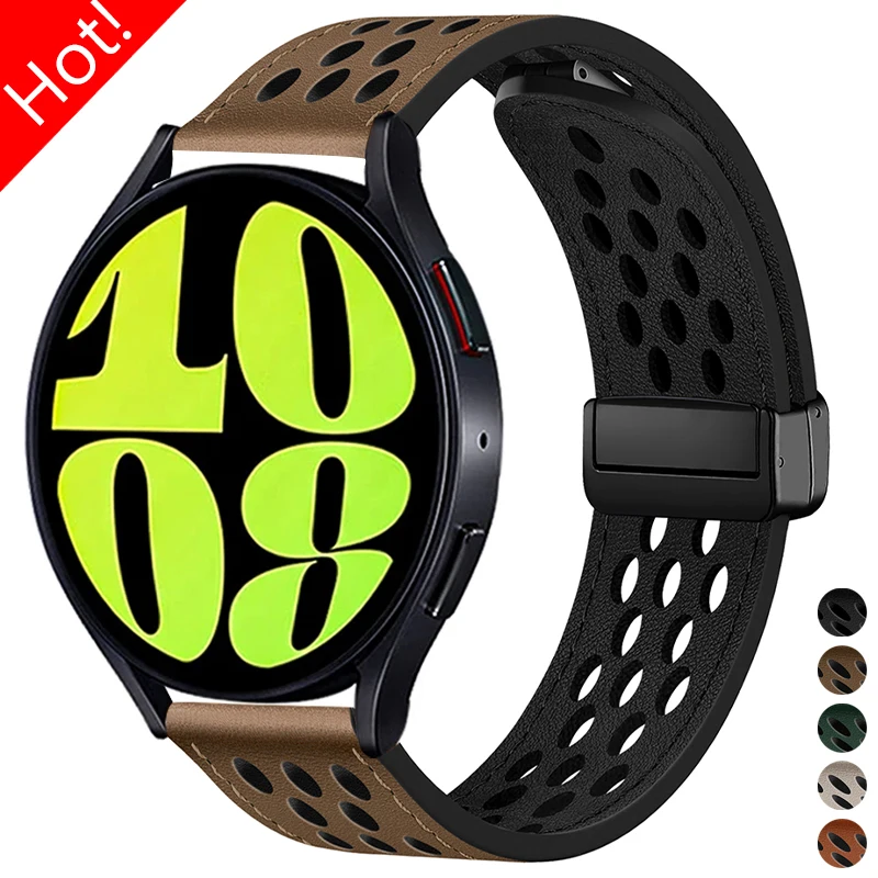 Premium Leather Magnetic Strap - 20mm/22mm Breathe Bracelet