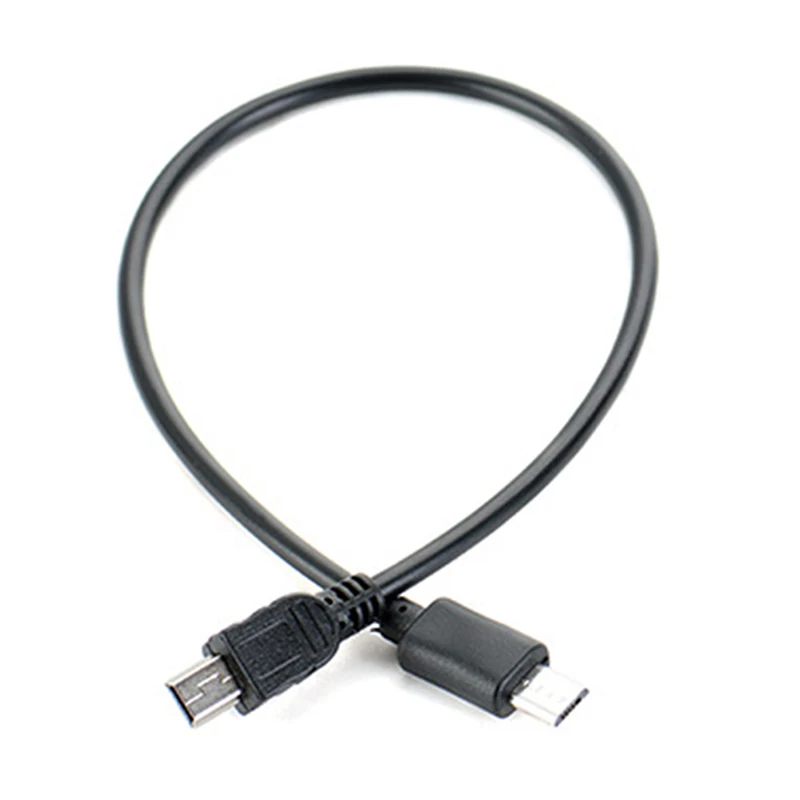 

1pc Micro USB Male To Mini USB Male Data Adapter Converter Cable Cord Data Cable 25cm