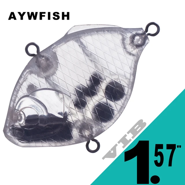 AYWFISH 20PCS / Lot 1.57IN 7.6G Small Vibration Fish Tackle Artificial Sink  Unpainted Lipless Crankbaits VIB Fishing Lure Blank - AliExpress