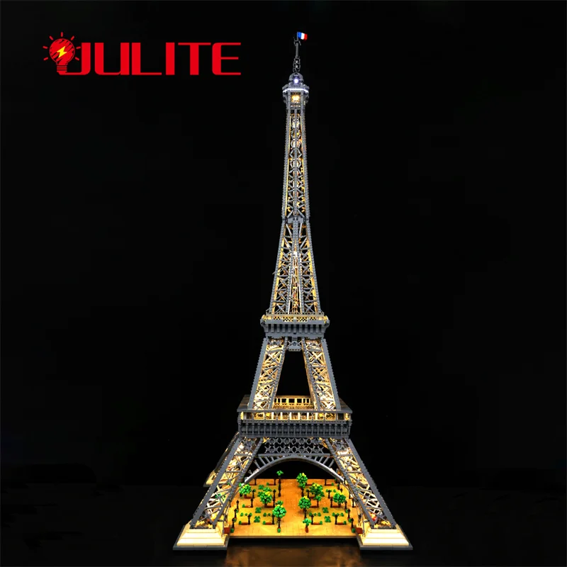 크리에이터 엑스퍼트 10307 에펠 타워 빌딩용 LED 조명 키트, DIY 장난감 세트, 램프 + 배터리 박스 만 포함, 빌딩 블록 미포함