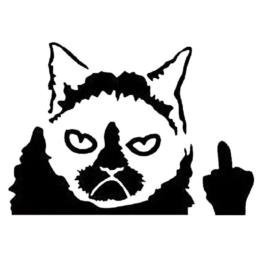 

Angry Cat Car Sticker Car and Motorcycle Exterior Accessories Decoration Waterproof Refrigerator Car Vinyl Decal,20CM*15CM