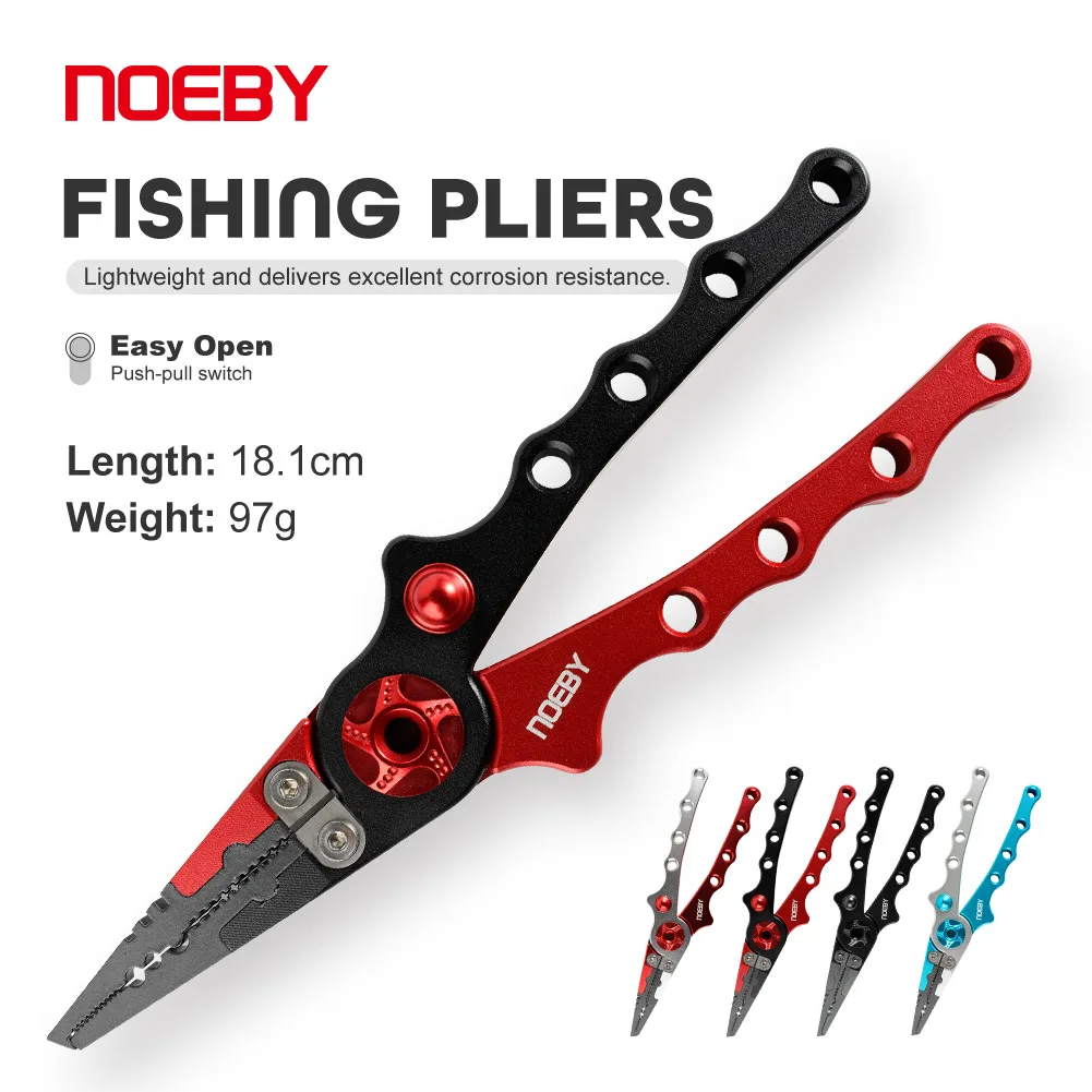 

Noeby Stainless Steel Fishing Pliers Multifunctional Cutting Line Split Ring Hooks Remove Tool for Sea Fishing Tackle Pliers