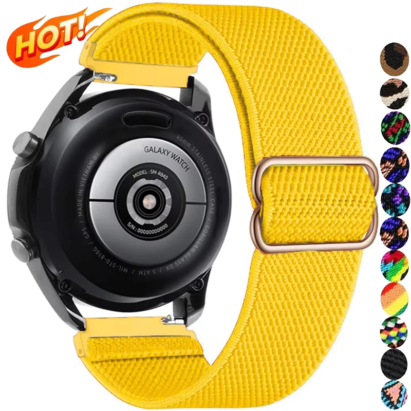 Adjustable Nylon Elastic Smartwatch Band, 20mm 22mm Strap, Premium Comfort and Style