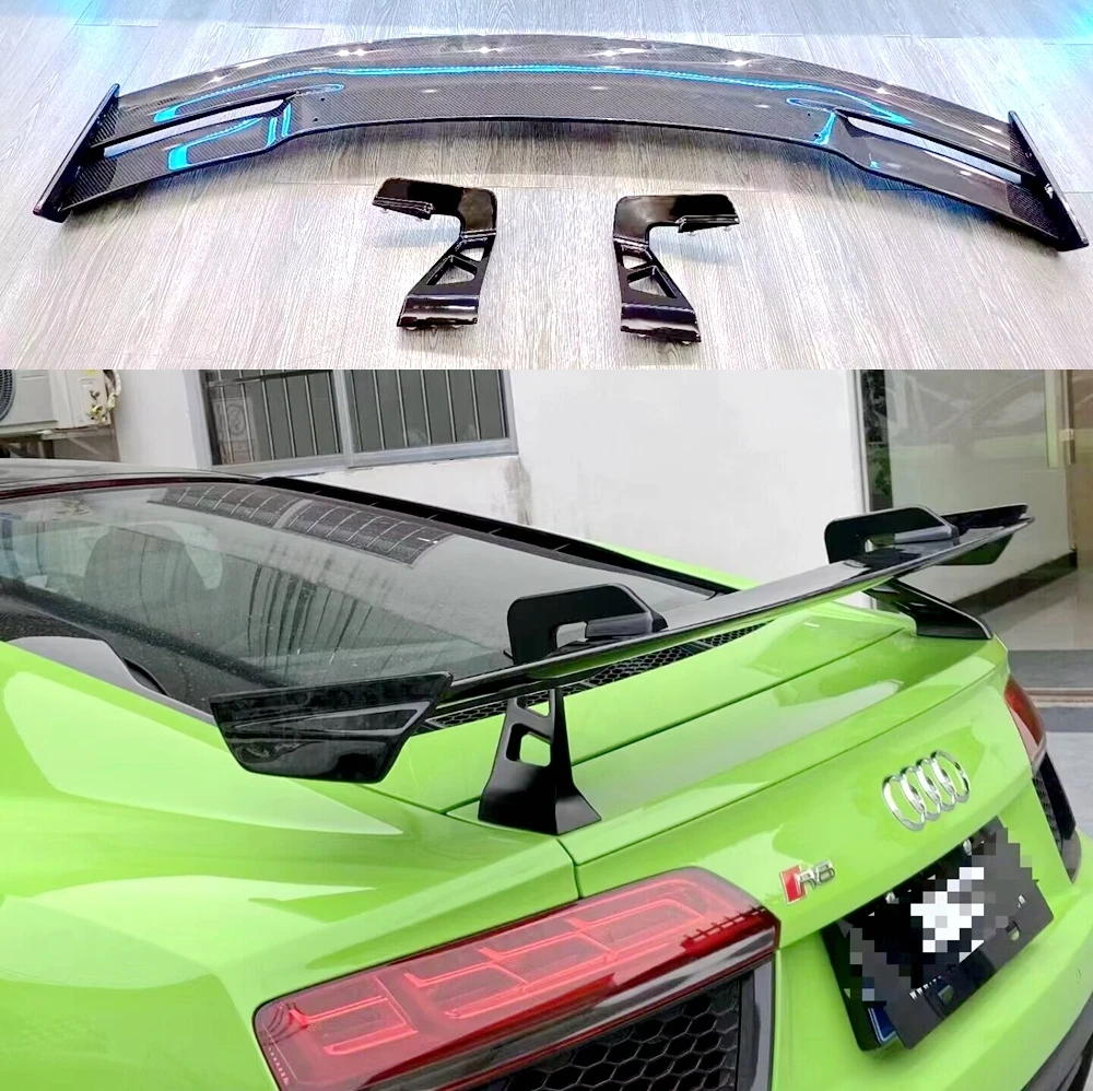 CARBON SPOILERS LIP FOR AUDI TT RS MK3 R8 V8 V10 COUPE 2008-2020 SPORT ...
