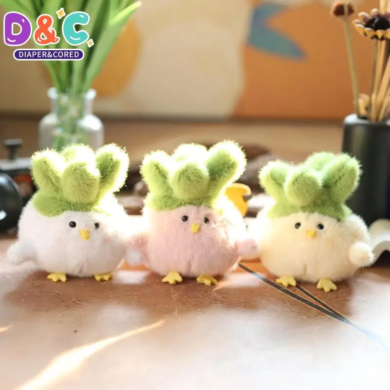 

Cute Cartoon Cabbage Chicken Plush Toy Stuffed Animal Keychain Soft Plush Doll Pendant For Children Birthday Gifts