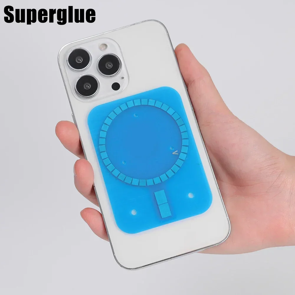 10-1PCS Universal Metal Magnet Plate Sheet Strong Magnetic Circle Ring Sticker for Apple IPhone 15 Magsafe Wireless Charging 2