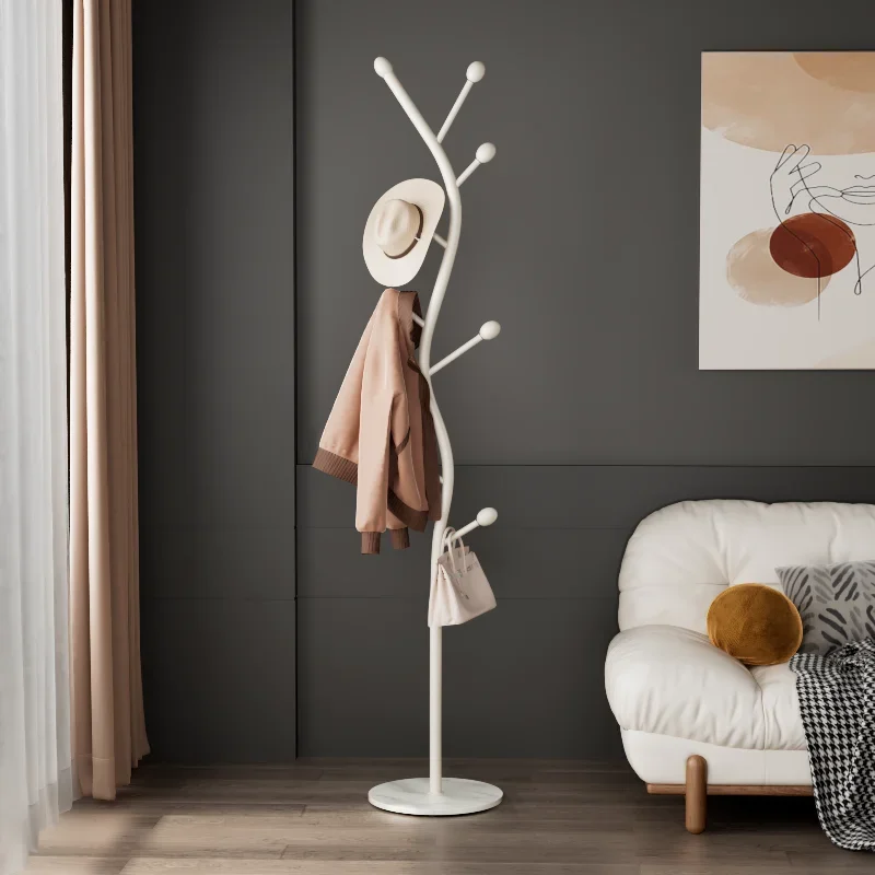 

Напольная Вертикальная Бытовая вешалка для одежды, стеллаж для пальто в спальню, простая Сумочка, полка для хранения, мебель для гостиной