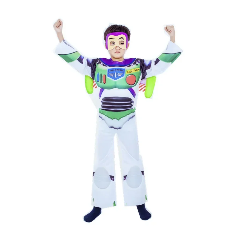 Bambini Buzz Lightyear Costume Cosplay Ragazzi Ragazze Toy Story Future Spaceman Tuta Party Set