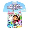 2023 Summer Kawaii Cute Gabbys DollHouse T Shirt Kids 3D Colorful Print Tshirt Girls Short Sleeve T-shirt Ladies Raper Style Top 1