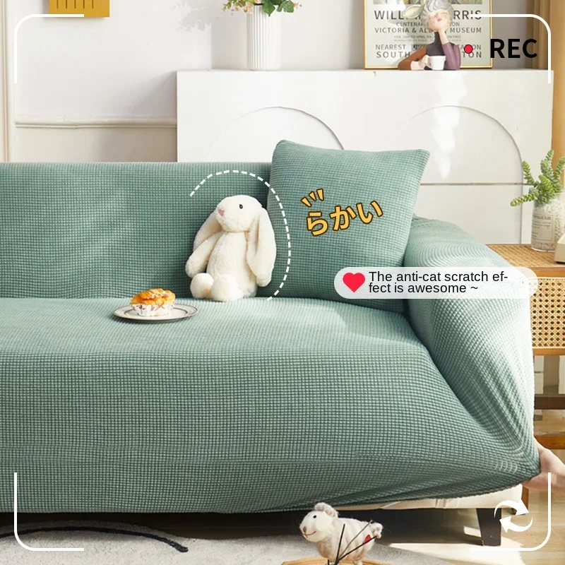 

Sofa Cover for Living Room Thick Elastic Polar Fleece Cover for Sofa Couch Armchair 1/2/3/4 Seater L Shaped Corner Sofa Cover
