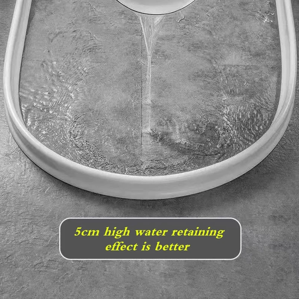 

New Bathroom Water Barrier Seal Strip Waterproof Strip White/grey 1x 50-300cm Lenght Accessories Water Stopper