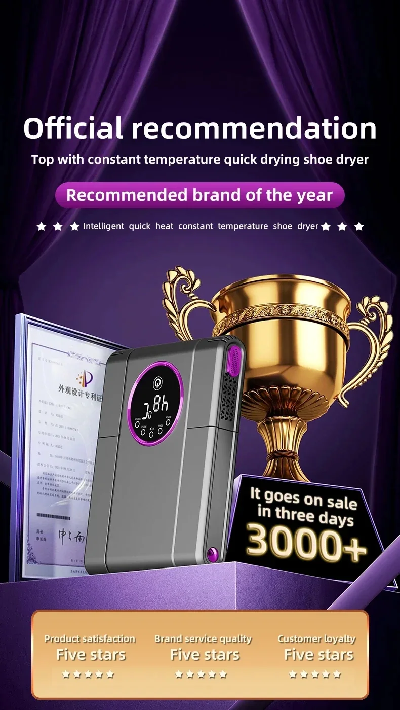 Description Picture 2 of itemTINSOL New 150W Electric Shoe Dryer Intelligent Constant Temperature Fast Drying Deodorizing Sterilizing Shoe Dryer Shoe Warmer