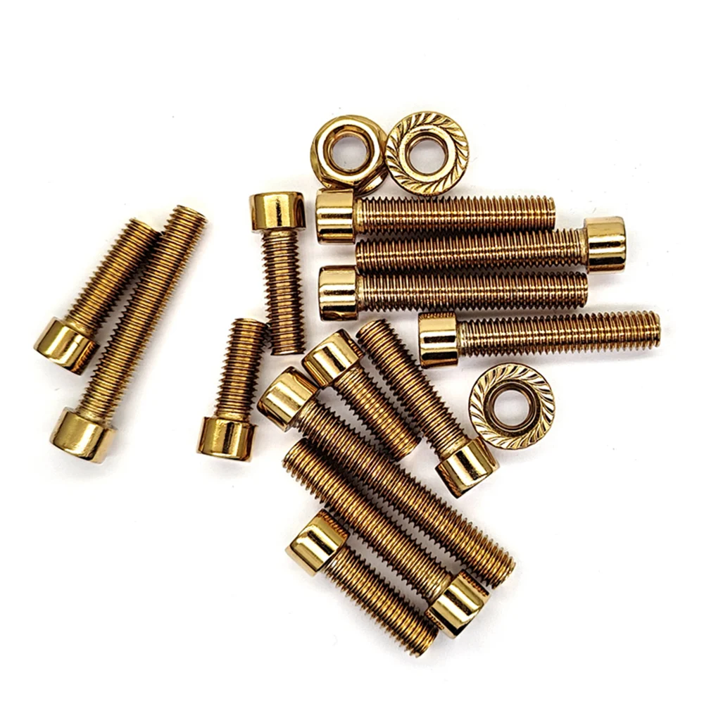 Hex Socket Screws M5 M6 M8 M10 304 Alloy Steel Titanium Plating Gold Screw Length