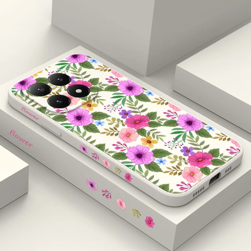 Spring Pattern Silicone Phone Case Cover