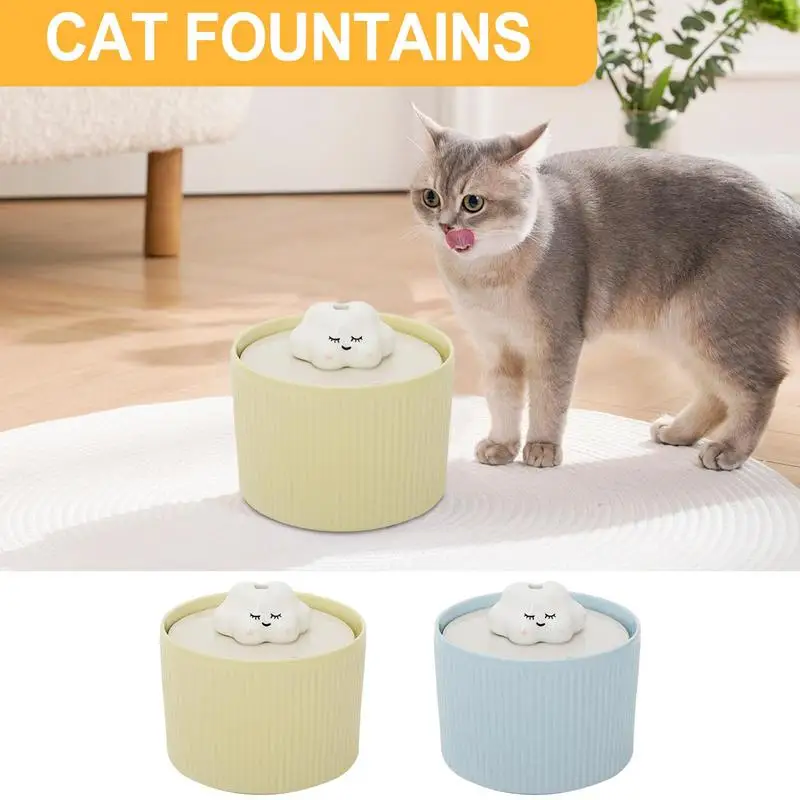 

Ceramic Cat Water Fountain Ultra-quiet Pet Fountain 1.2L Automatic Cat Drinking Fountain Cat Water Dispenser For Small Dogs Cats