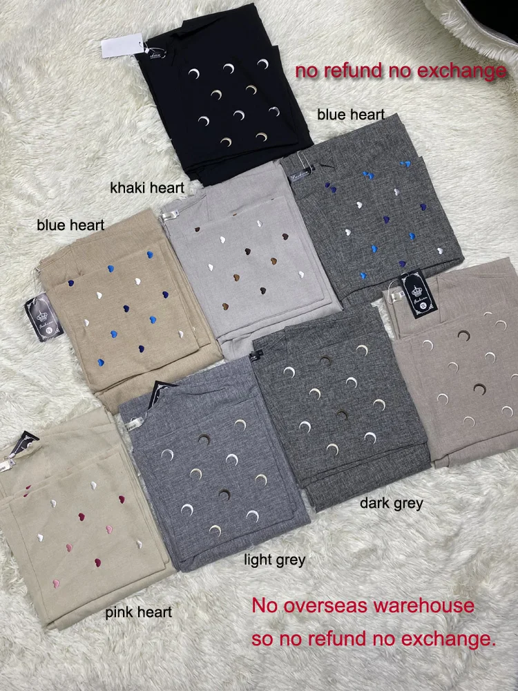 Linen Abaya for Women Heart Embroidery Open Cardigan Muslim Kimono Abaya 2024 Abayas Islamic Clothes Dubai Kaftan Robe Ramadan