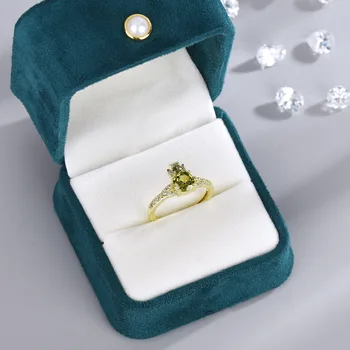 여자를 위한 녹색 토성 반지, 웨딩 파티 괴짜 보석 액세서리 럭셔리 전체 라인석 스파클 골드 도금 반지 선물