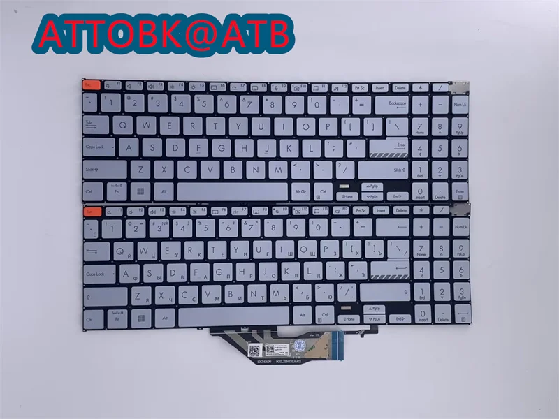 Teclado do Portátil Inglês Russo para Asus Vivobook s 16x M5602 S5602 M3502 M3502q K3502z S3502 Retroiluminação Novo