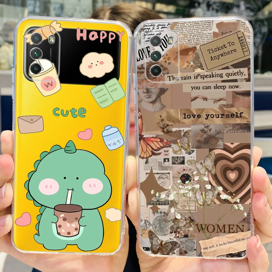 For Xiaomi Poco M3 Case Fashion Painted Cover Silicone Soft TPU Phone Case For Xiaomi PocoM3 Poco M3 Pro 5G Back Cover Coque phone case phone protector cover