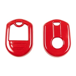 Premium Leather Car Key Cover - Stylish Interior Accessory for Ford (2010 - 2014) (Red)