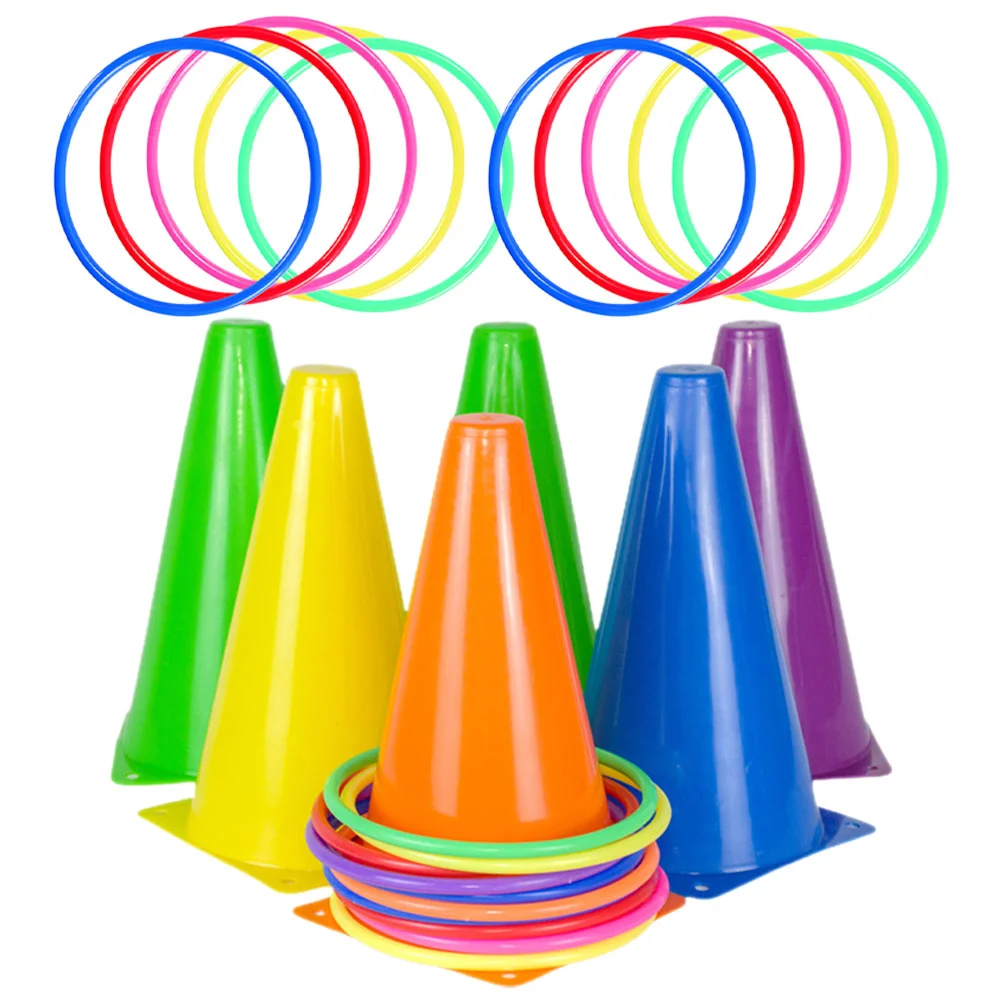 

Toss Cones Ring Game Games Kids Soccer Toy Outdoor Football Training Carnival Family Yard Combo Colored Sports Children Plastic