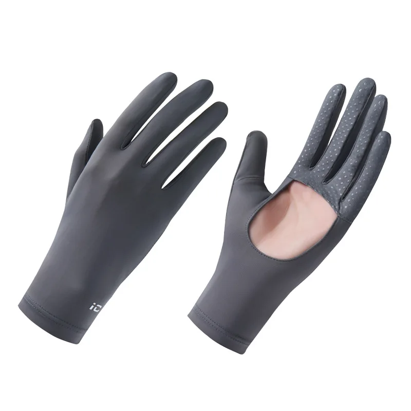 

Women Outdoor Sports Cycling Hollow Ice Silk Breathable Thin Antiskid Finger Flap Touch Screen Elasticity Sunscreen Gloves