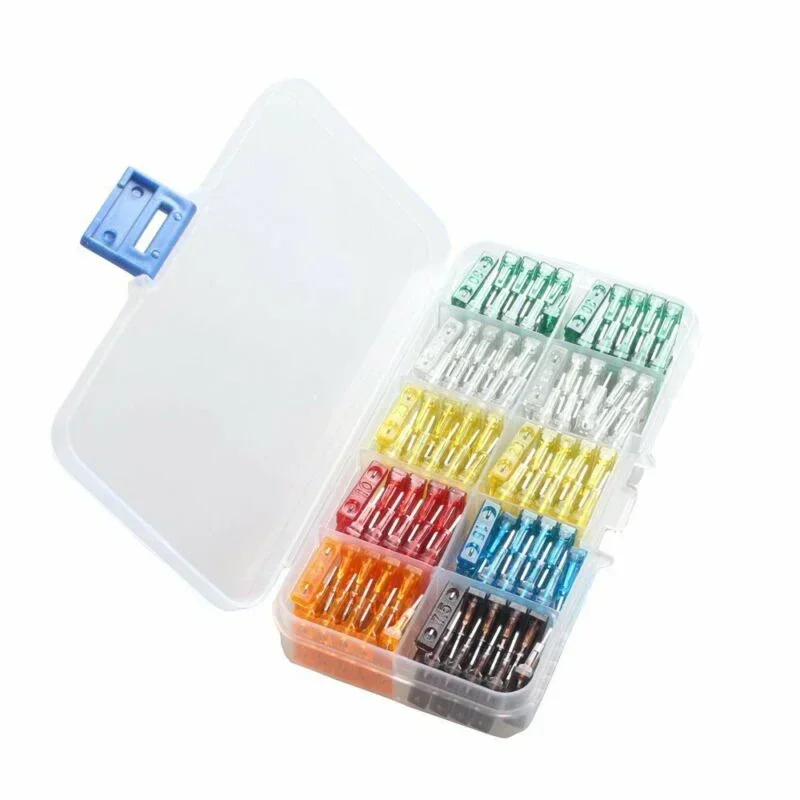 Blade Colorful Truck Assorted Fuse Micro Mini Box 100pcs Auto Low Profile 5-30AMP 5A 7.5A 10A 15A 20A 25A 30A Kit