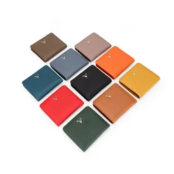 Genuine Leather Designer Wallet Women Short Purse Fashion Card Pocket Money Bag Thin Ladies Luxury Clutch Fold Purses Wallets