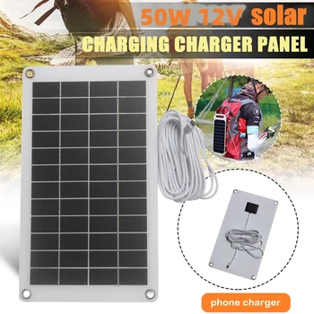Pannello solare da 50 W 12 V Cella solare Tyep c Pannello solare USB Ricarica mobile per telefono Caricatore MP3 PAD Alimentazione batteria esterna Campeggio