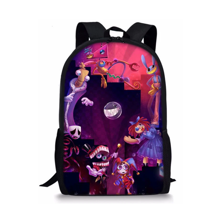 The Amazing Digital Circus Backpack Creative Cartoon Jax Pomni Anime Game School Bag Set Large-Capacity Laptop Mochila Kids Bag