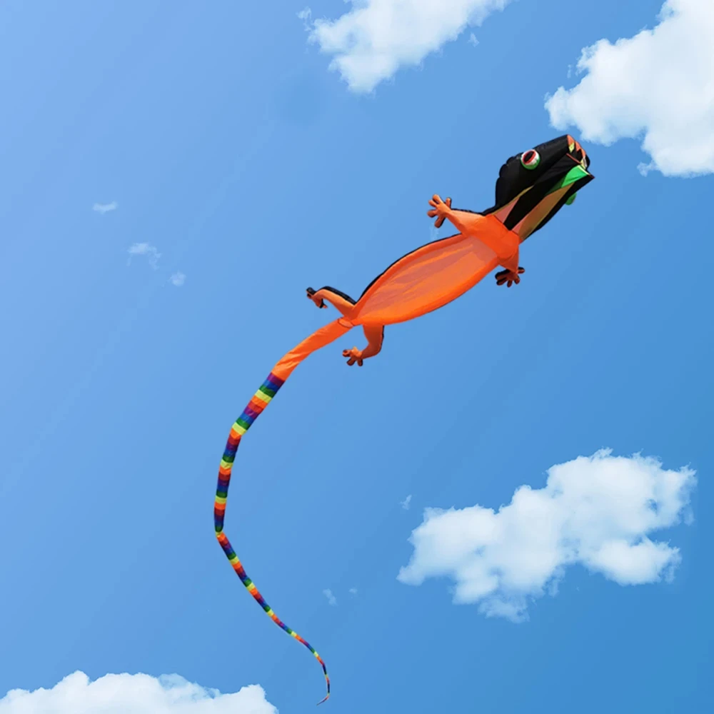 30D 14M Giant Gecko Kite 39ft Large Single Line Soft Inflatable Kites Ripstop Nylon Fabric with Bag Professional Kite Cometas 6